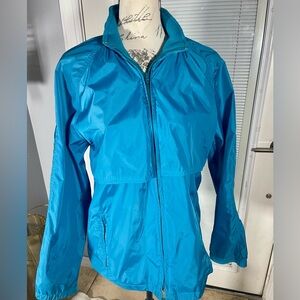 M Vintage 80s Women's Woolrich‎ Teton Jacket Windbreaker Hood Full Zip Aqua